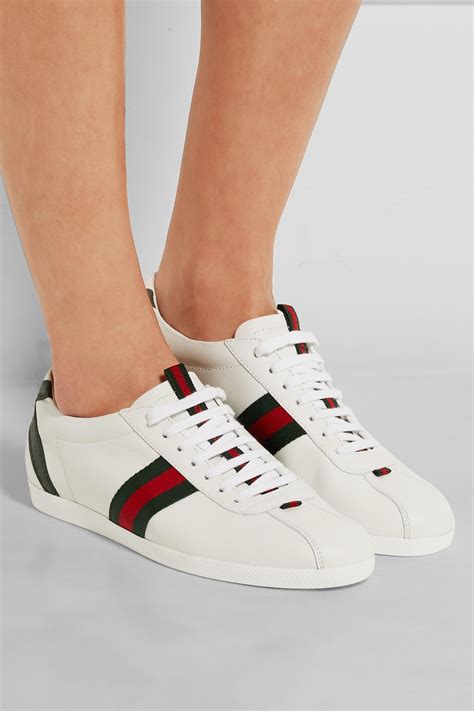 gucci black leather sneakers women|gucci white women's sneakers.